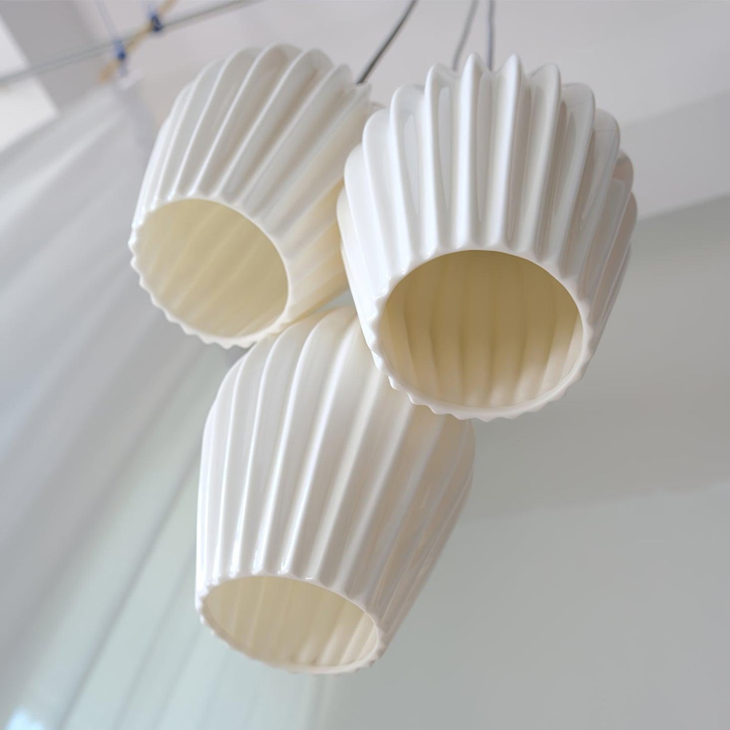 Textured Hanging Ceramic Pendant Light Fixture