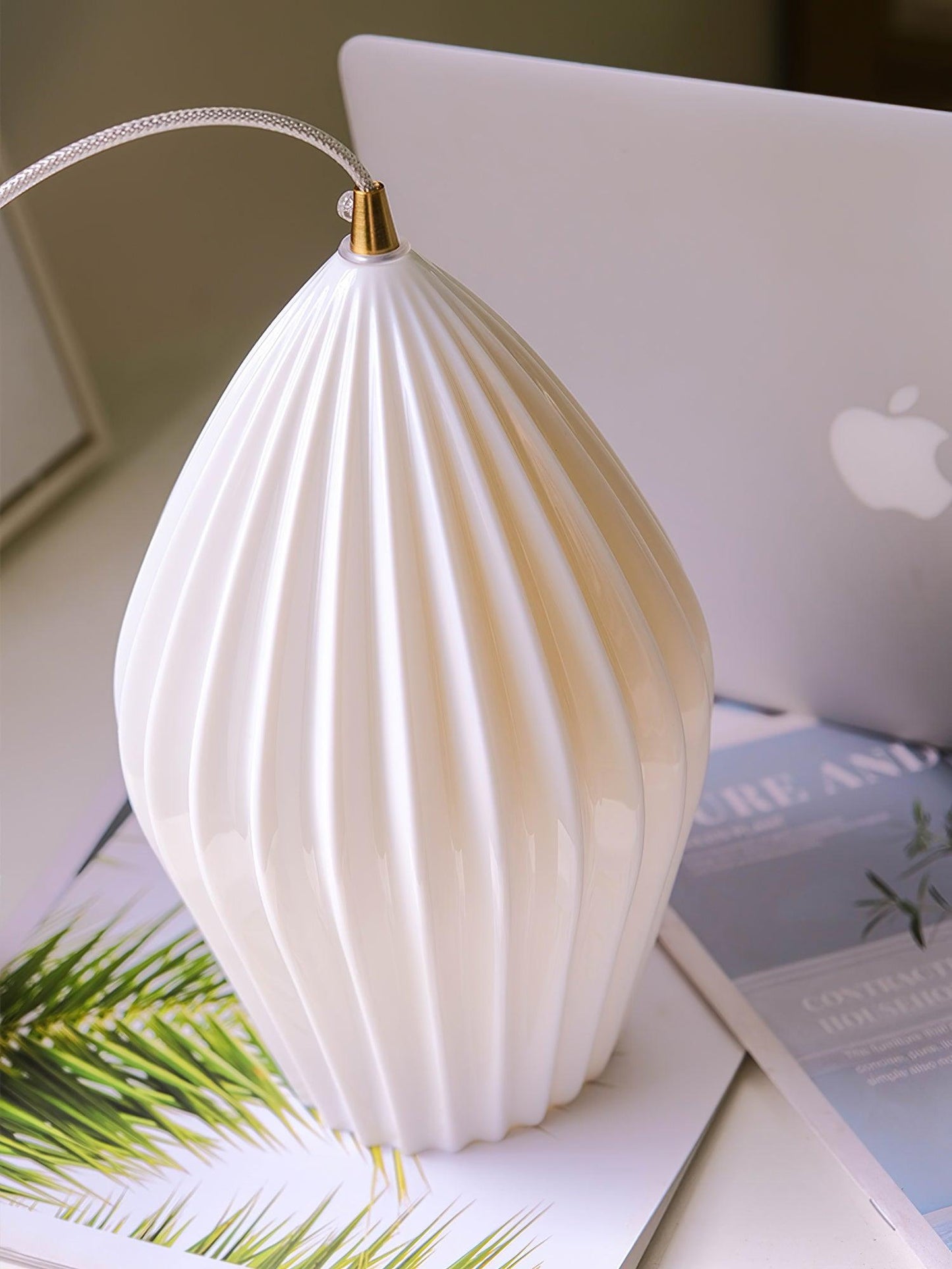 Textured Hanging Ceramic Pendant Light Fixture