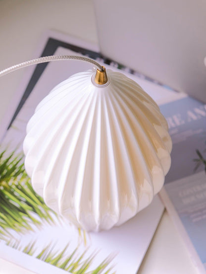 Textured Hanging Ceramic Pendant Light Fixture
