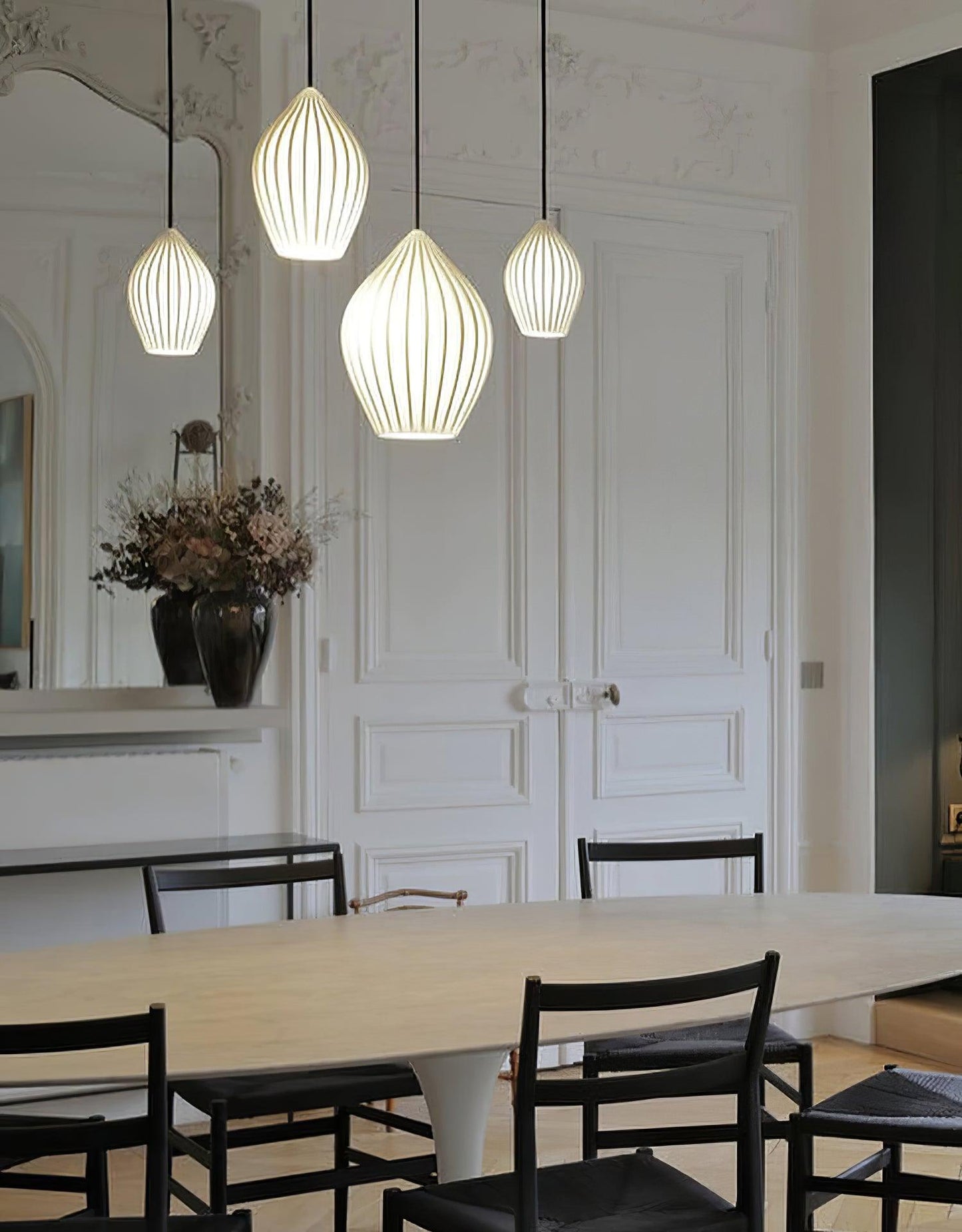 Textured Hanging Ceramic Pendant Light Fixture