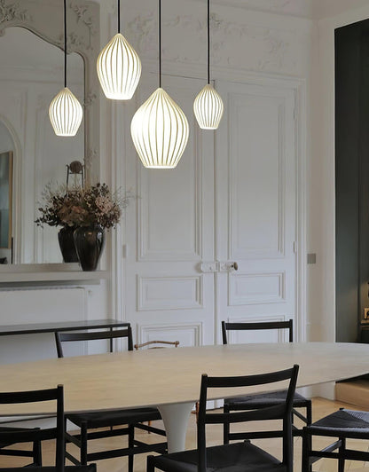Textured Hanging Ceramic Pendant Light Fixture