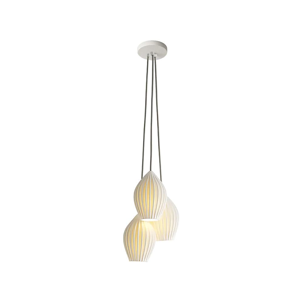 Textured Hanging Ceramic Pendant Light Fixture