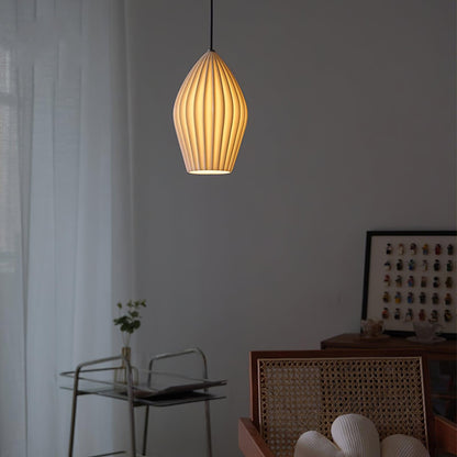 Textured Hanging Ceramic Pendant Light Fixture