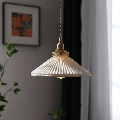 Simple White Porcelain Hanging Lamp