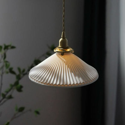 Simple White Porcelain Hanging Lamp