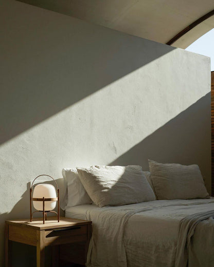Compact Glass Desk Lamp