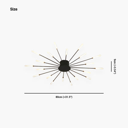 Sleek LED Semi Flush Mount Ceiling Light Fixture