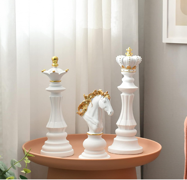 Luxury Gold and Black Chess Figure Set