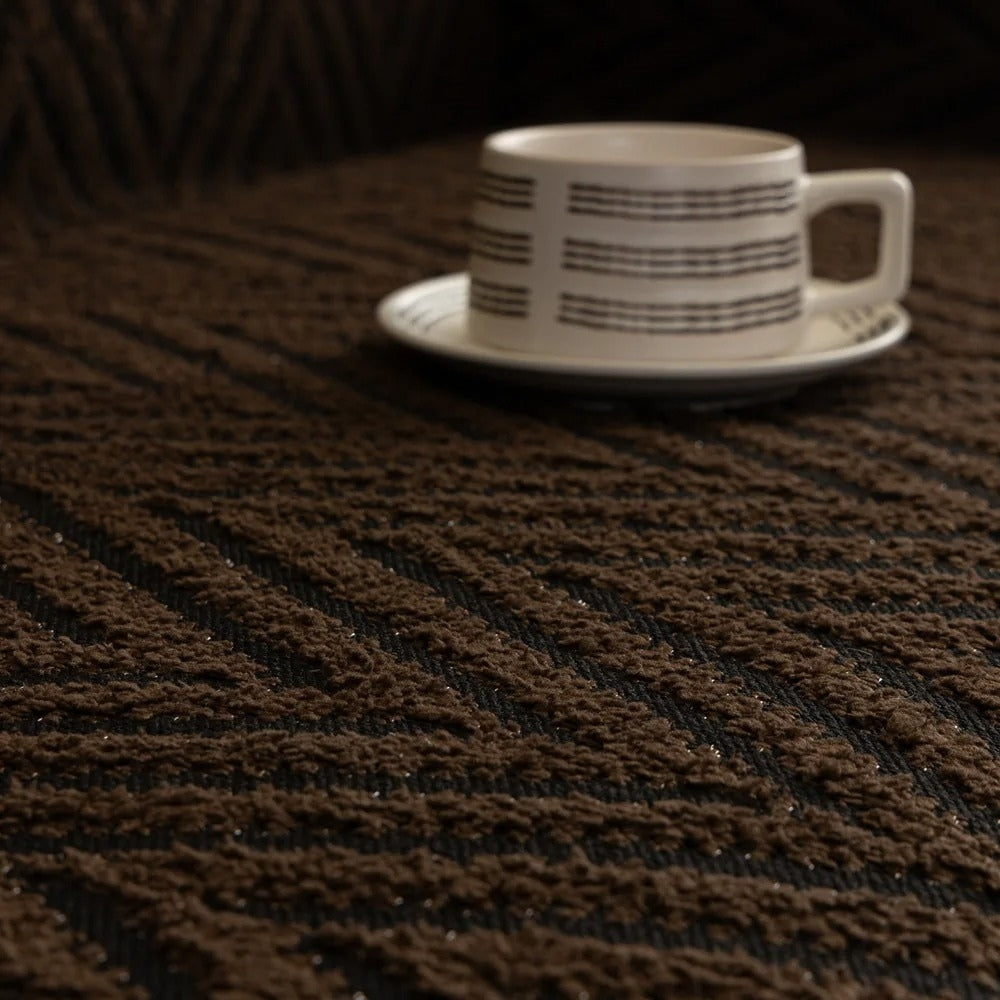 Plush Geometric Pattern Blanket Throw