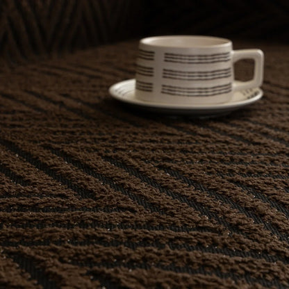 Plush Geometric Pattern Blanket Throw