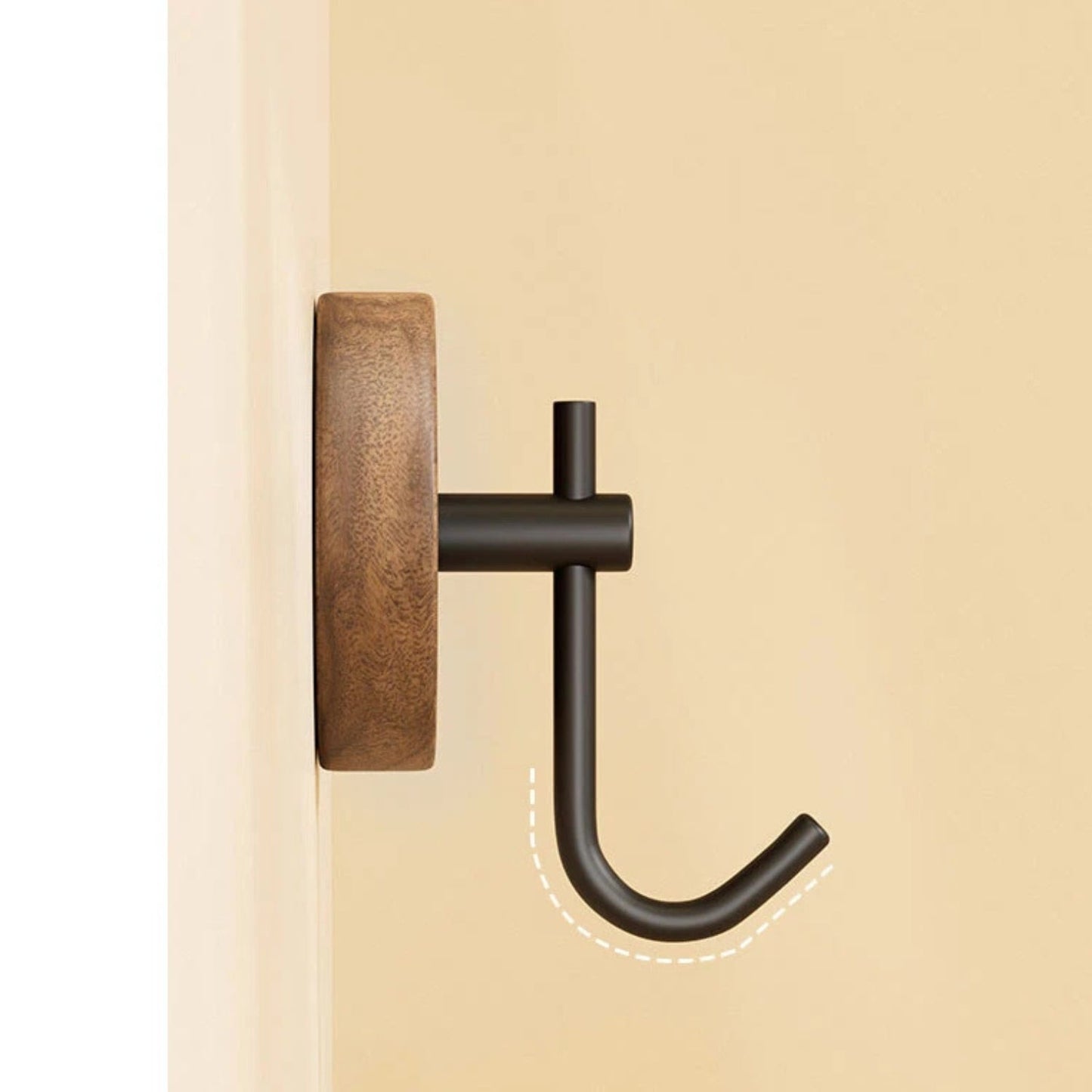 Stylish Wooden Stick On Wall Hook Set