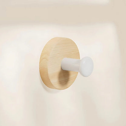 Stylish Wooden Stick On Wall Hook Set