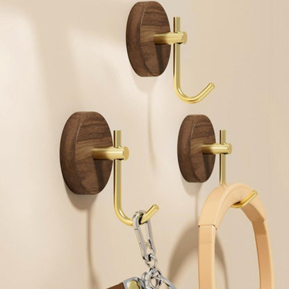 Stylish Wooden Stick On Wall Hook Set