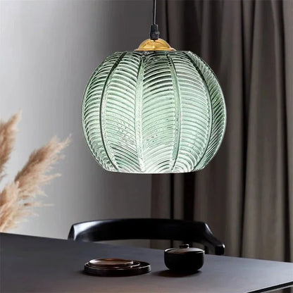 Bohemian Glass Pendant Lighting 12in Hanging Lamp
