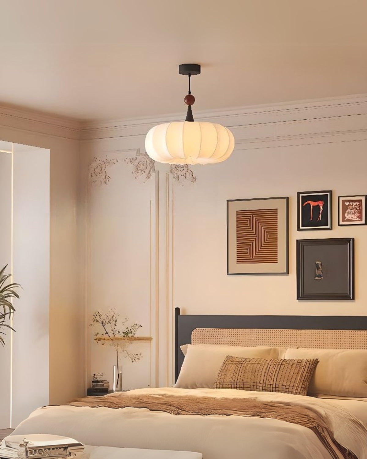 Luxurious Fabric Table Lamp with Cozy Glow