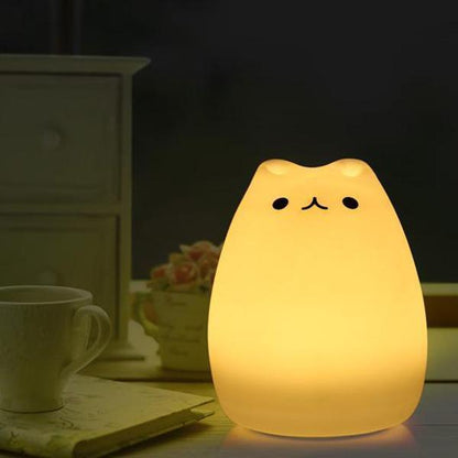 Colorful LED Kitty Night Lamp