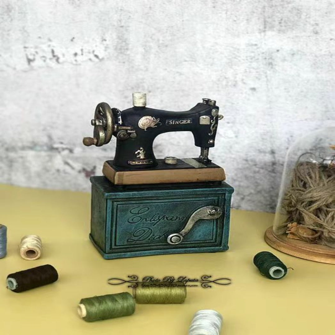Retro Style Sewing Machine Decor - Cofik