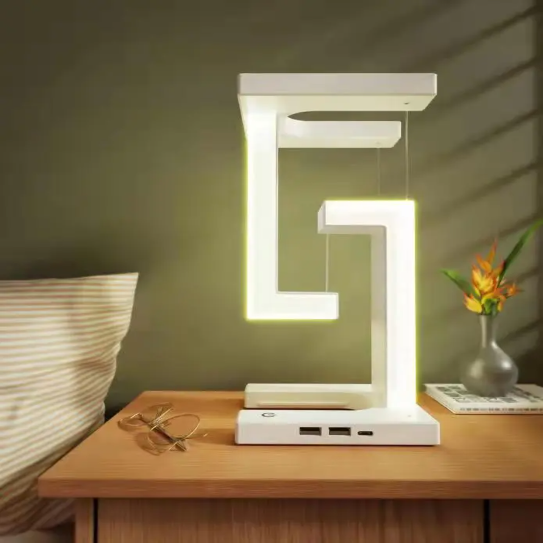 Floating LED Wireless Charging Table Lamp