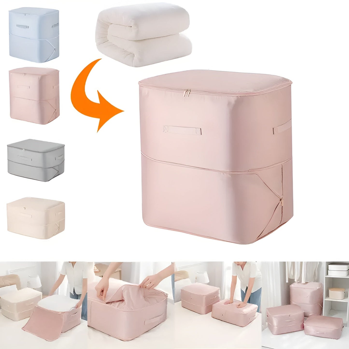 Compact Reusable Vacuum Seal Storage Bags