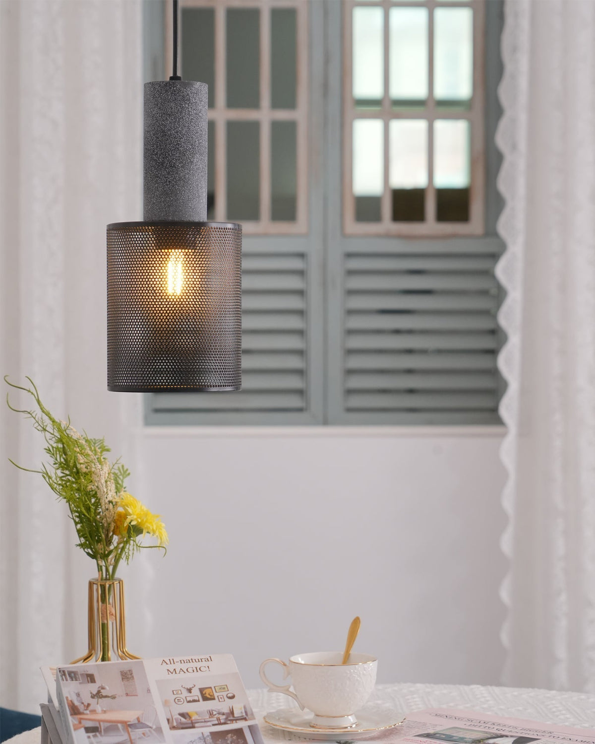 Modern Metal Pendant Light Adjustable Ceiling Fixture