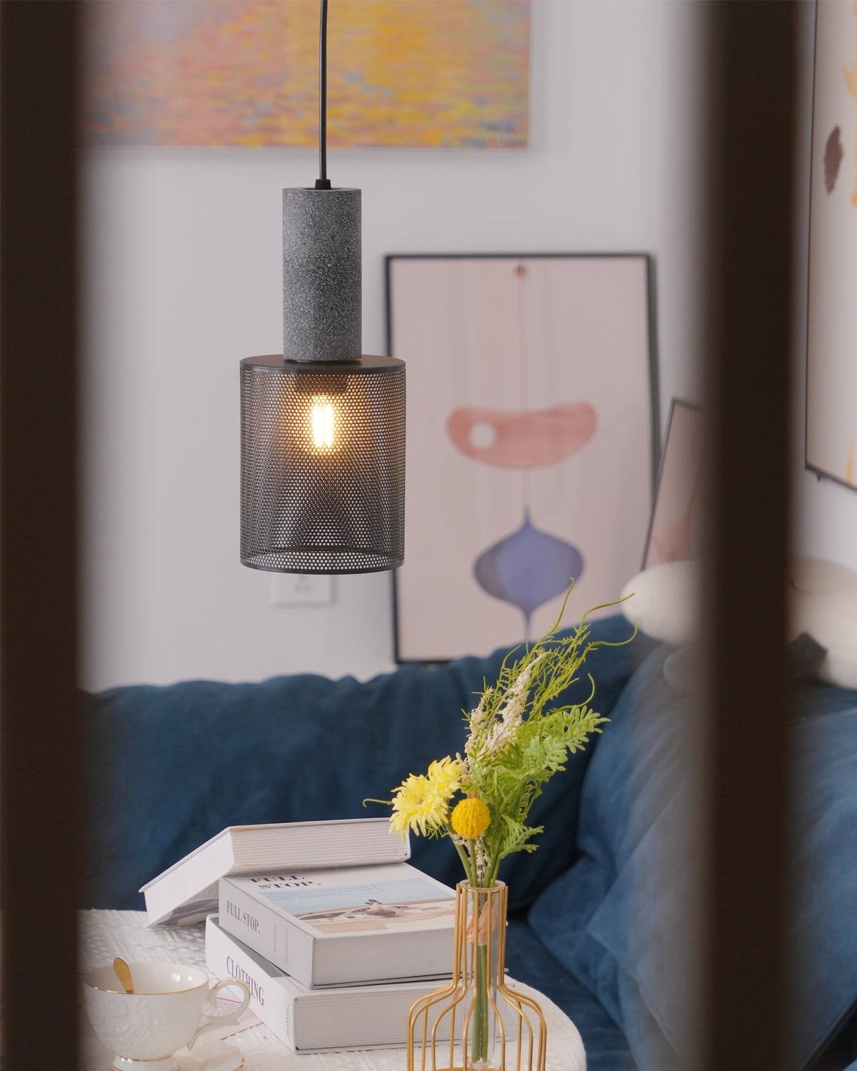 Modern Metal Pendant Light Adjustable Ceiling Fixture