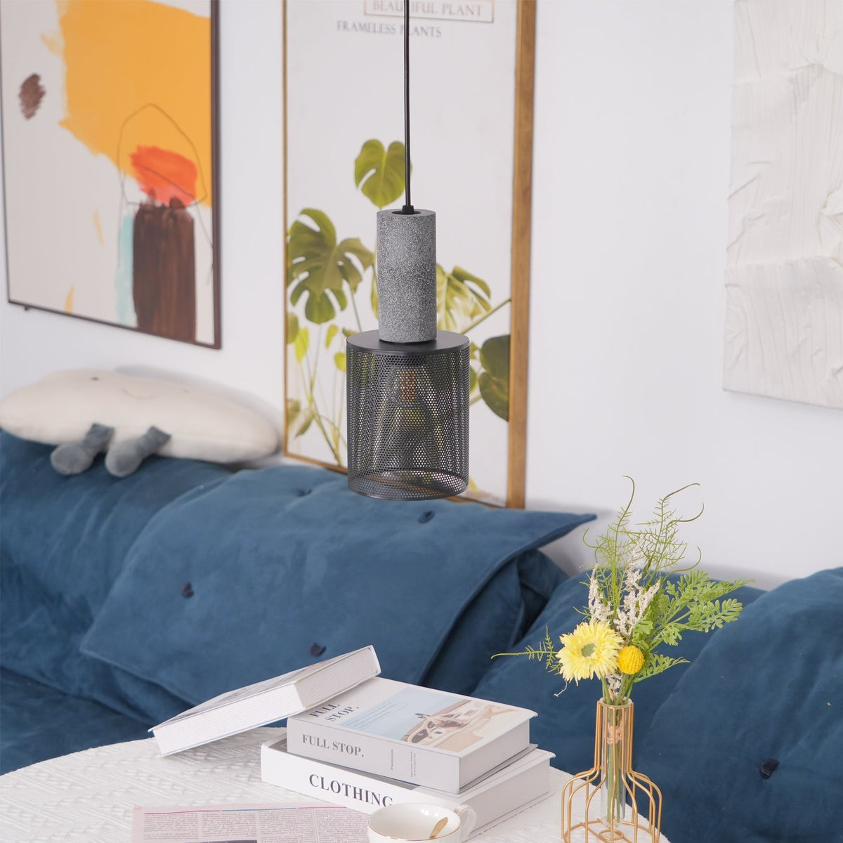 Modern Metal Pendant Light Adjustable Ceiling Fixture