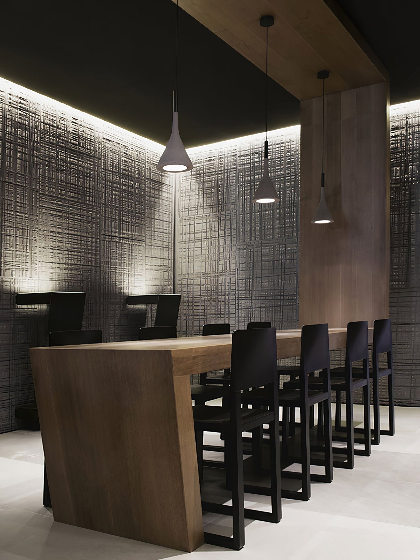 Modern Round Cement Hanging Light