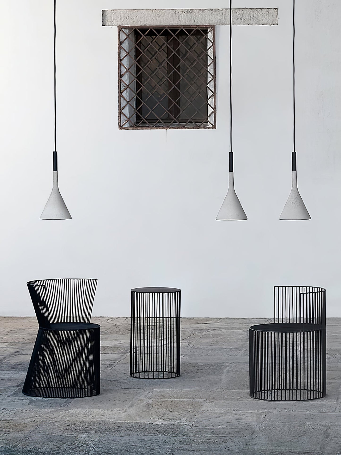 Modern Round Cement Hanging Light