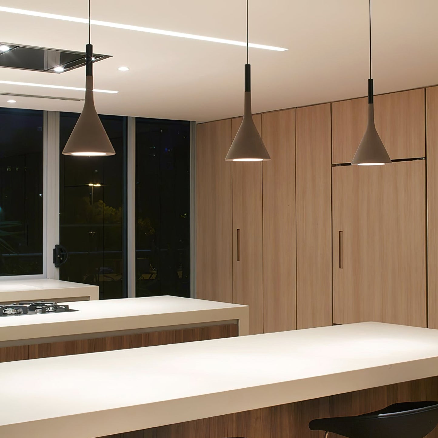 Modern Round Cement Hanging Light