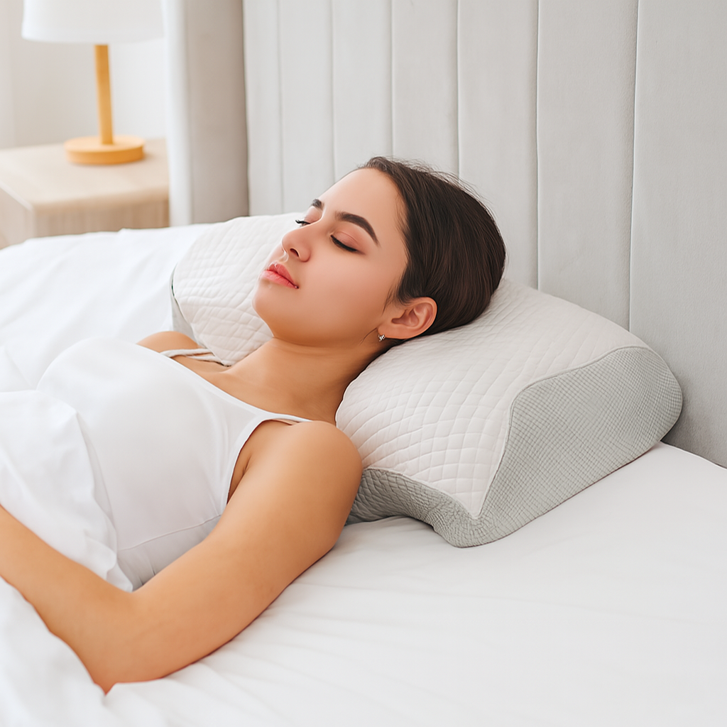 Contour Memory Foam Pillow for Neck and Shoulder Relief