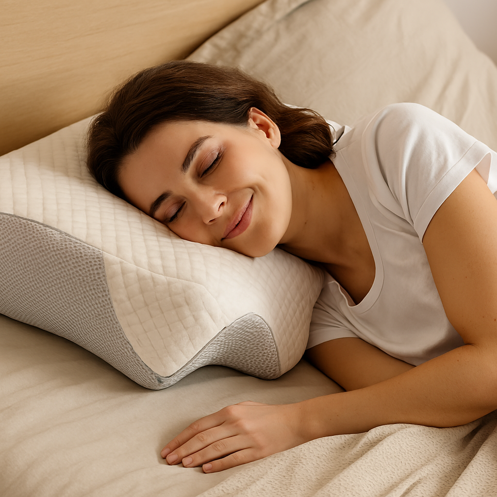 Contour Memory Foam Pillow for Neck and Shoulder Relief