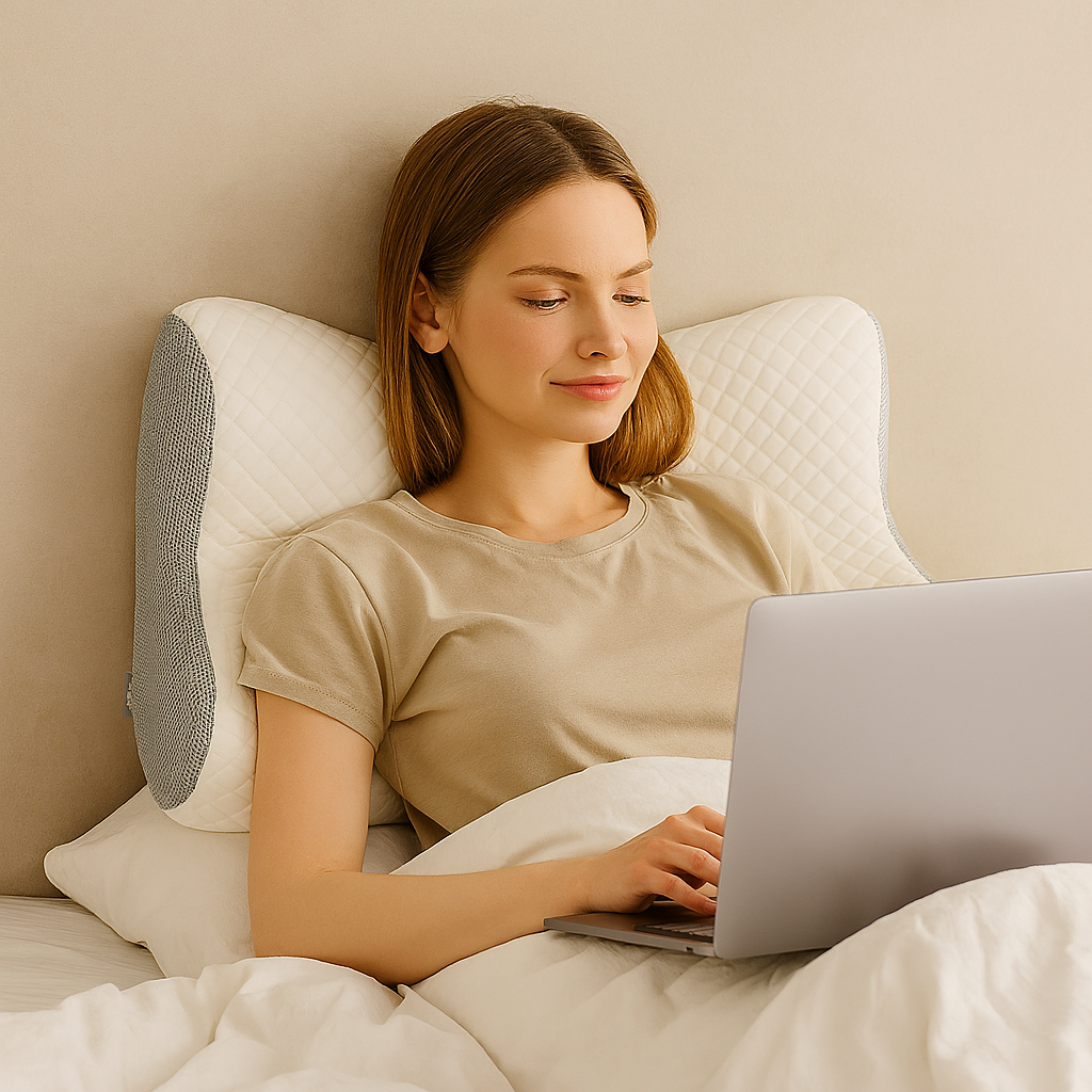 Contour Memory Foam Pillow for Neck and Shoulder Relief