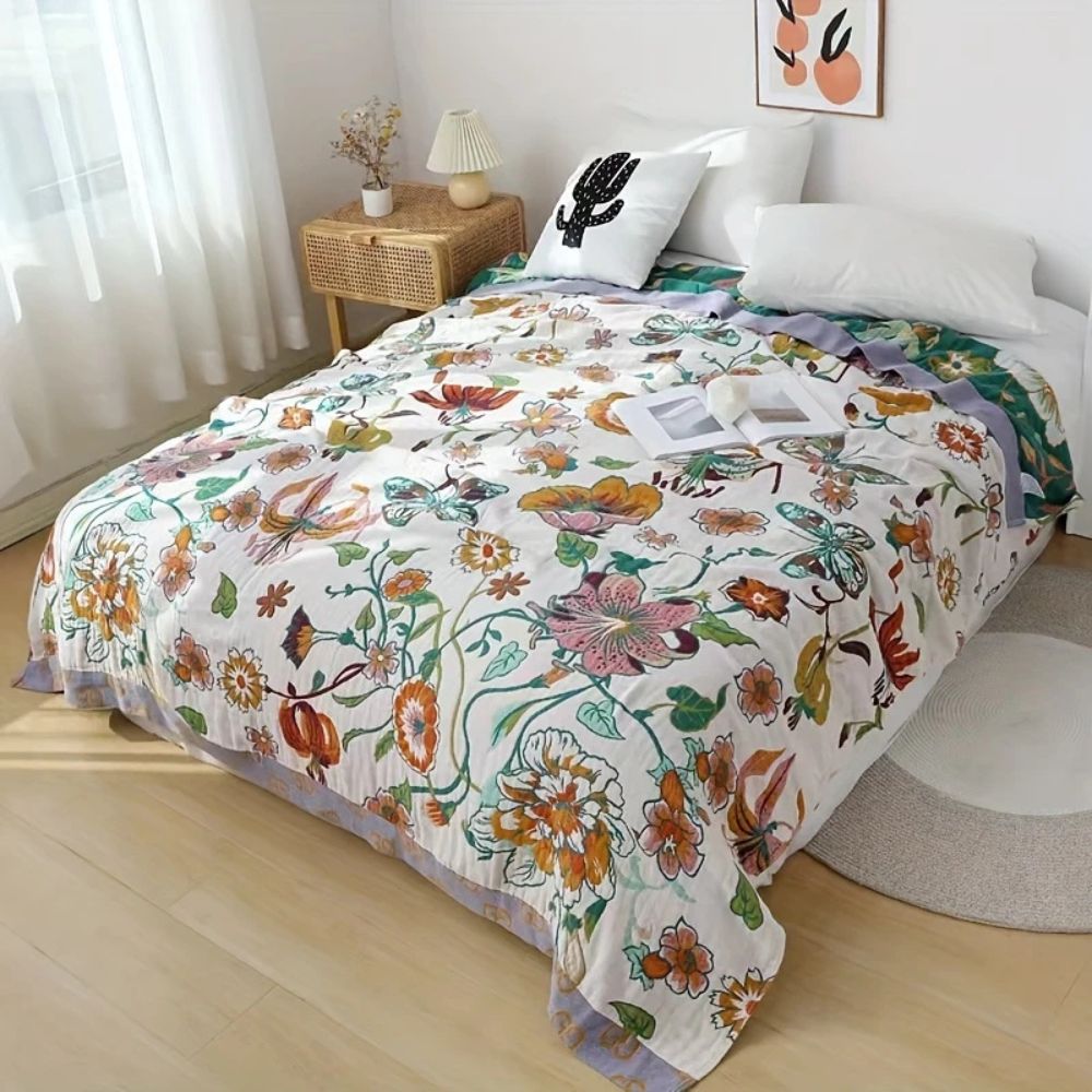 Soft Throw Blanket Floral Home Decoration - Cofik
