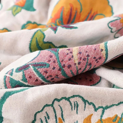 Soft Throw Blanket Floral Home Decoration