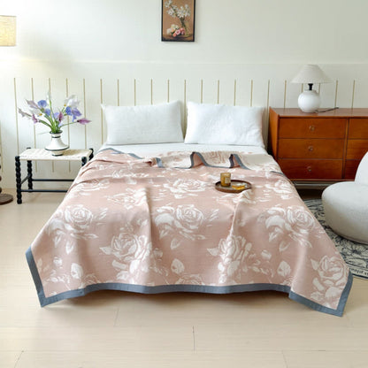 Lightweight Floral Blanket, Gentle and Airy - Cofik