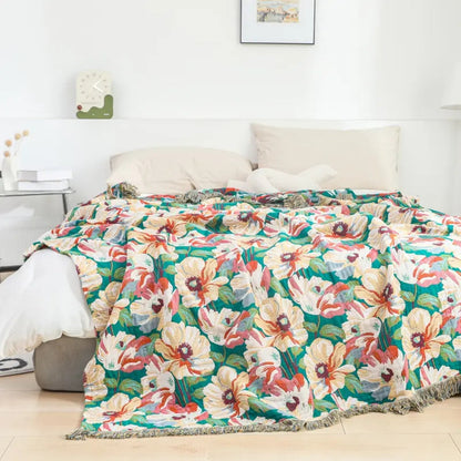 Soft Floral Throw Blanket Large Size - Cofik