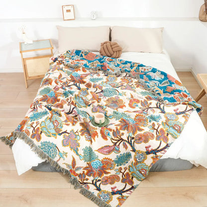 Soft Floral Throw Blanket for All Seasons - Cofik