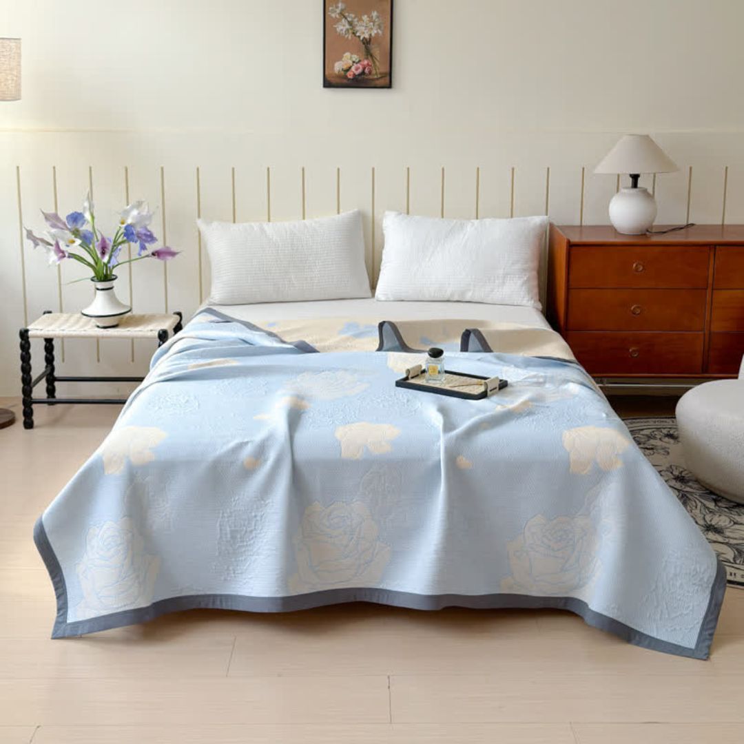 Soft Double Sided Floral Throw Blanket - Cofik