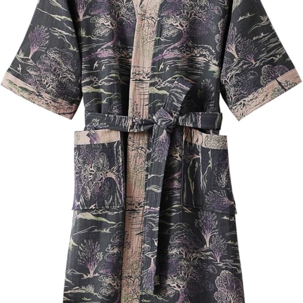 Soft Womens Kimono Bath Robe Japanese Design