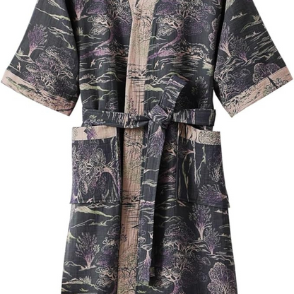 Soft Womens Kimono Bath Robe Japanese Design