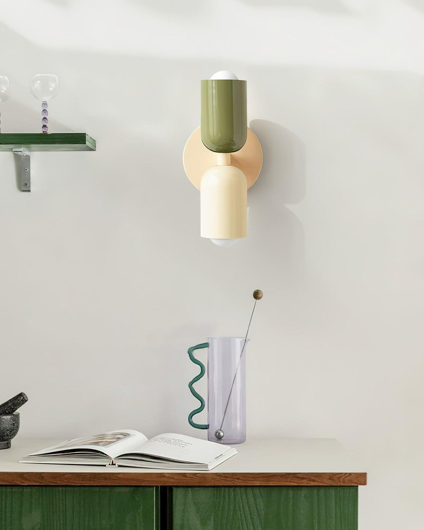 Dual Glass Table Lamp