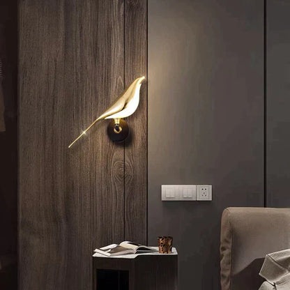 Bright LED Bird Wall Light Fixture