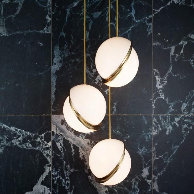 Semi-Circular Hanging Lamp – Contemporary Style