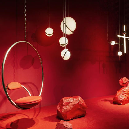 Semi-Circular Hanging Lamp – Contemporary Style