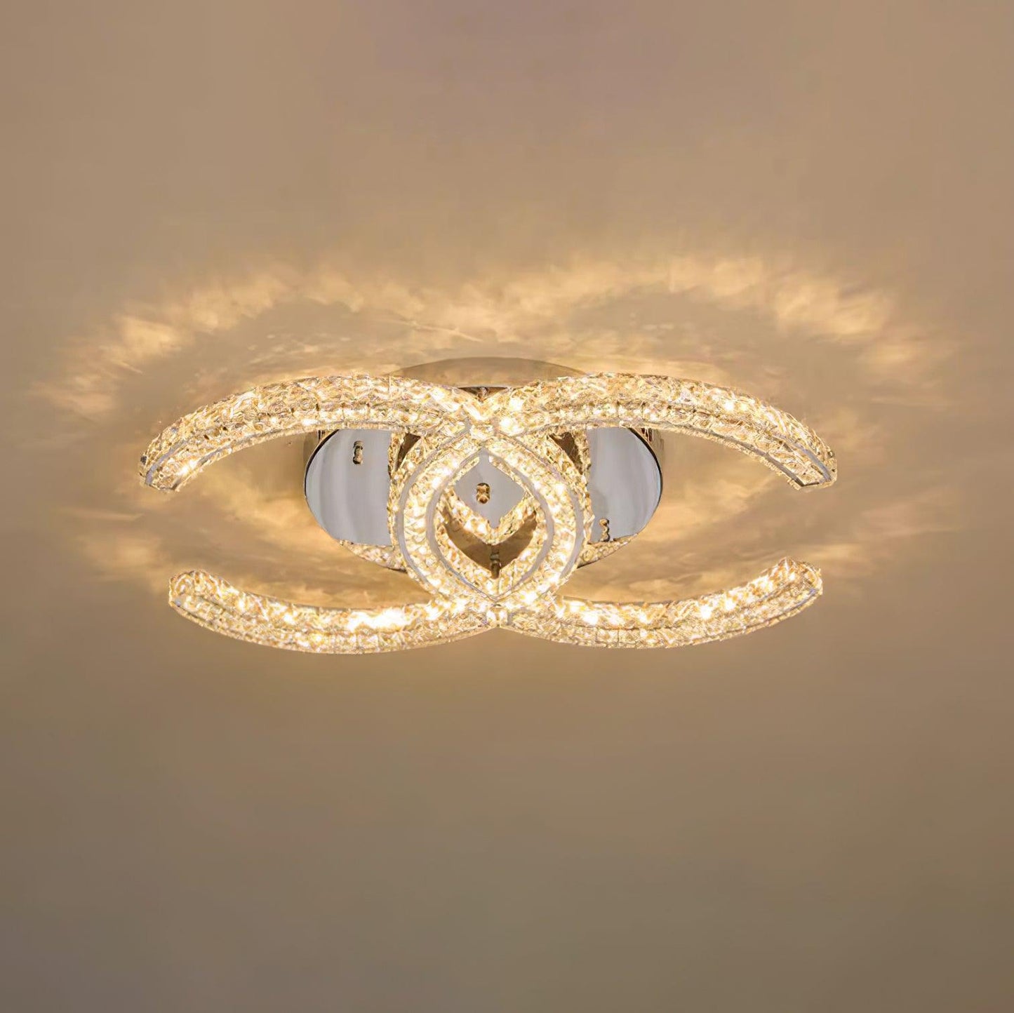 Bright Stainless Steel 11 LED Ceiling Light Fixture