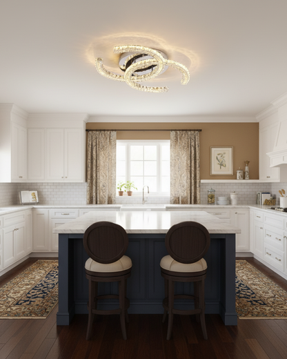 Bright Stainless Steel 11 LED Ceiling Light Fixture