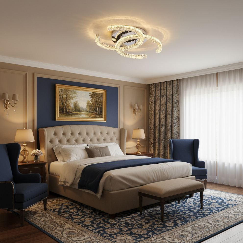 Bright Stainless Steel 11 LED Ceiling Light Fixture