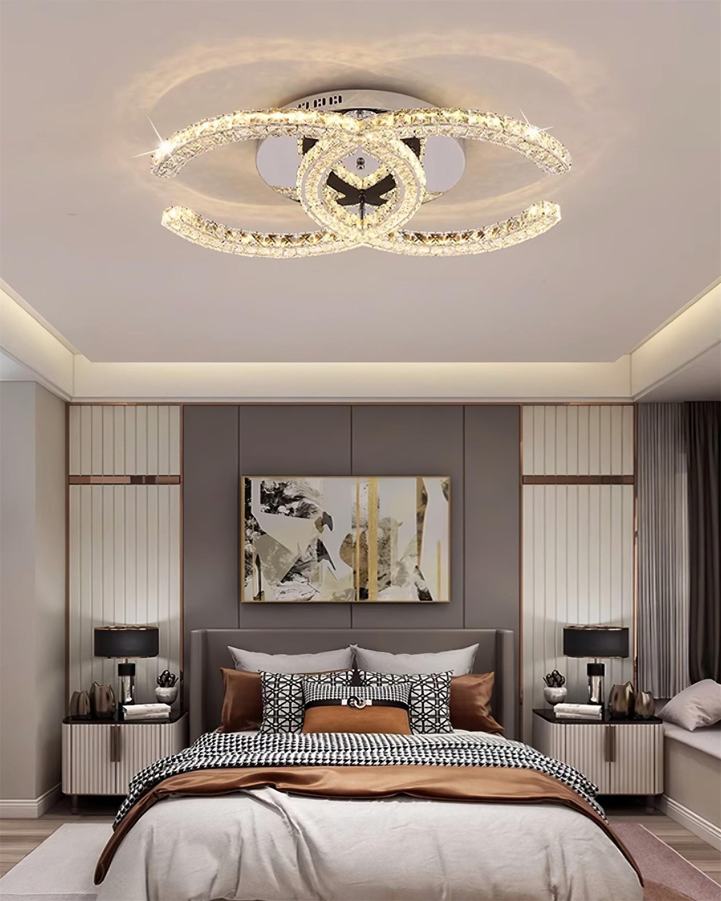 Bright Stainless Steel 11 LED Ceiling Light Fixture