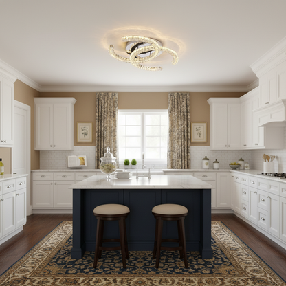 Bright Stainless Steel 11 LED Ceiling Light Fixture