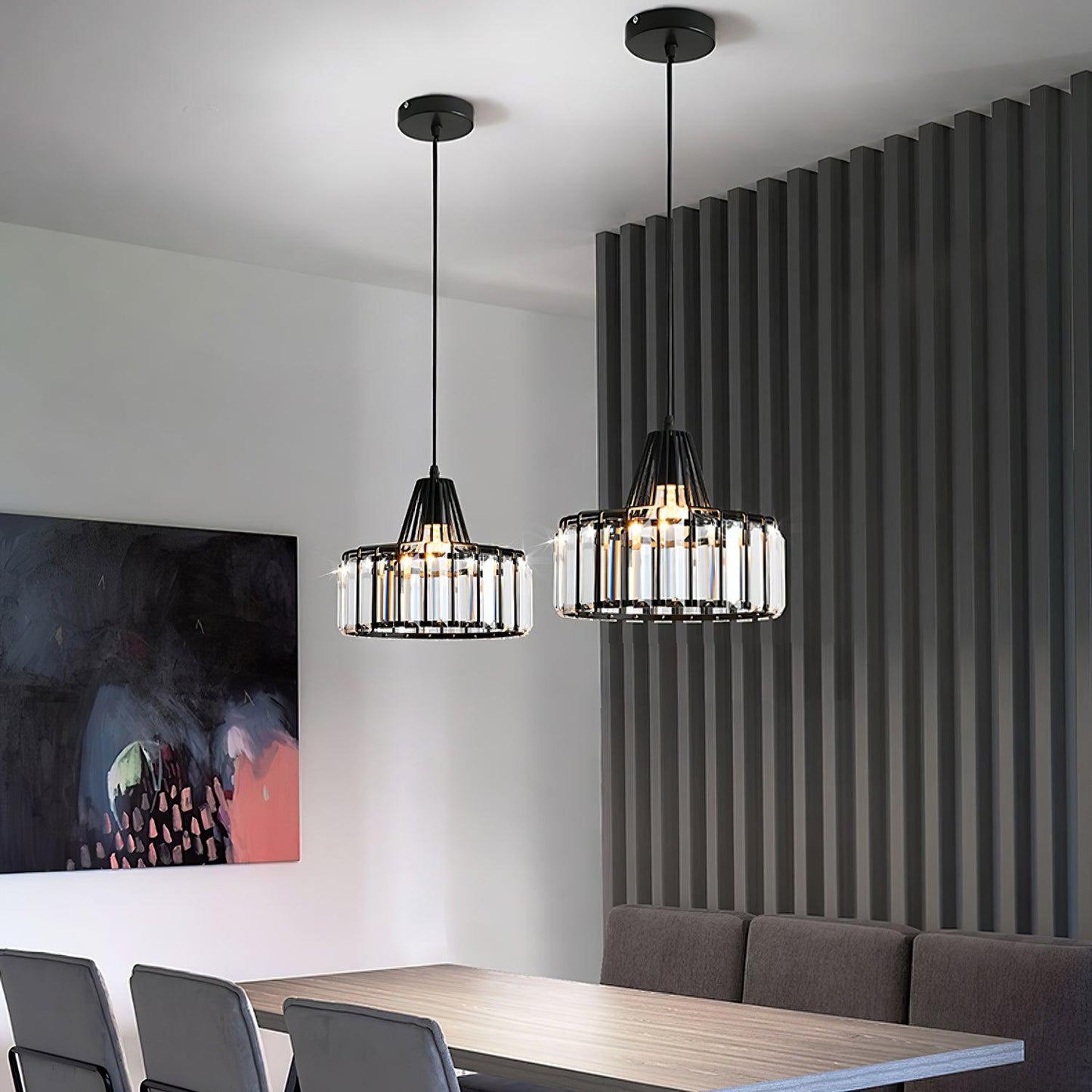 Sparkling Glass Pendant Ceiling Light Fixture